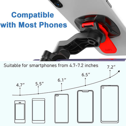 Shunmaii Universal Motorcycle Phone Holder - 360° Rotatable Mount