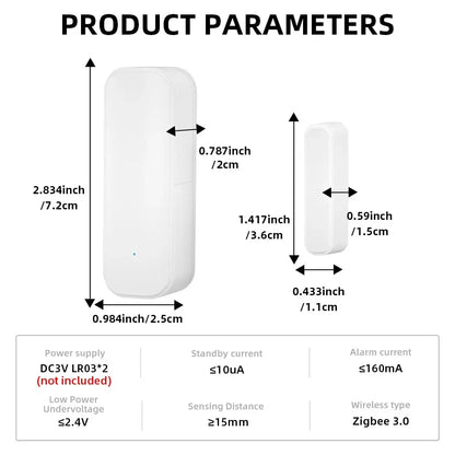 ONENUO Tuya Zigbee Door Sensor - Smart Wireless Alerts
