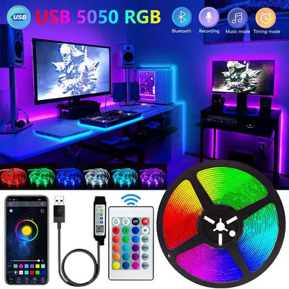 Smart RGB LED-stripelys med Bluetooth-appkontroll