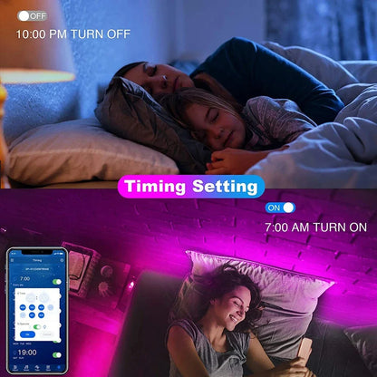 Smart RGB LED-stripelys med Bluetooth-appkontroll