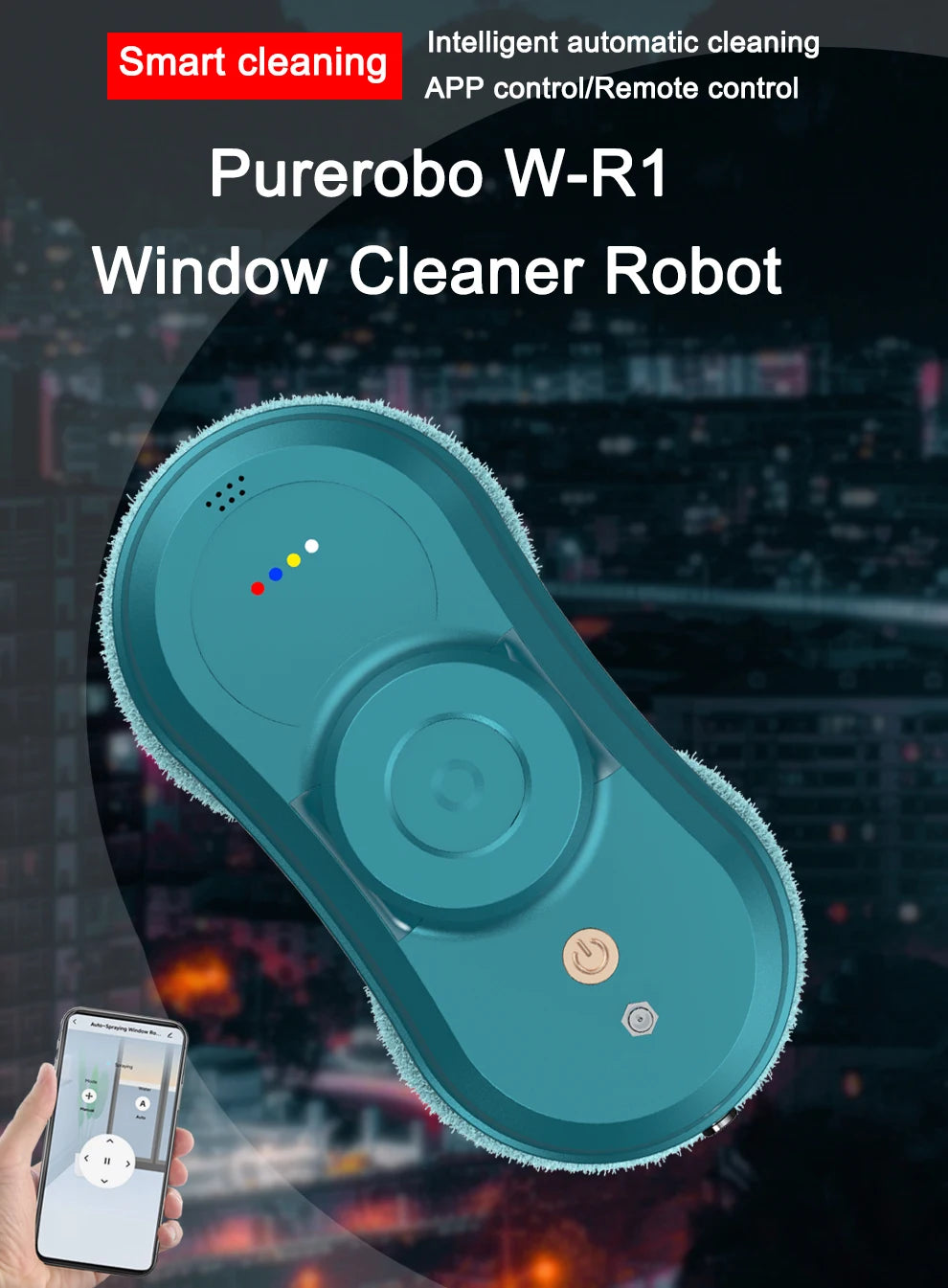 Robot lavavetri Purerobo W-R1 Smart APP Vacuum