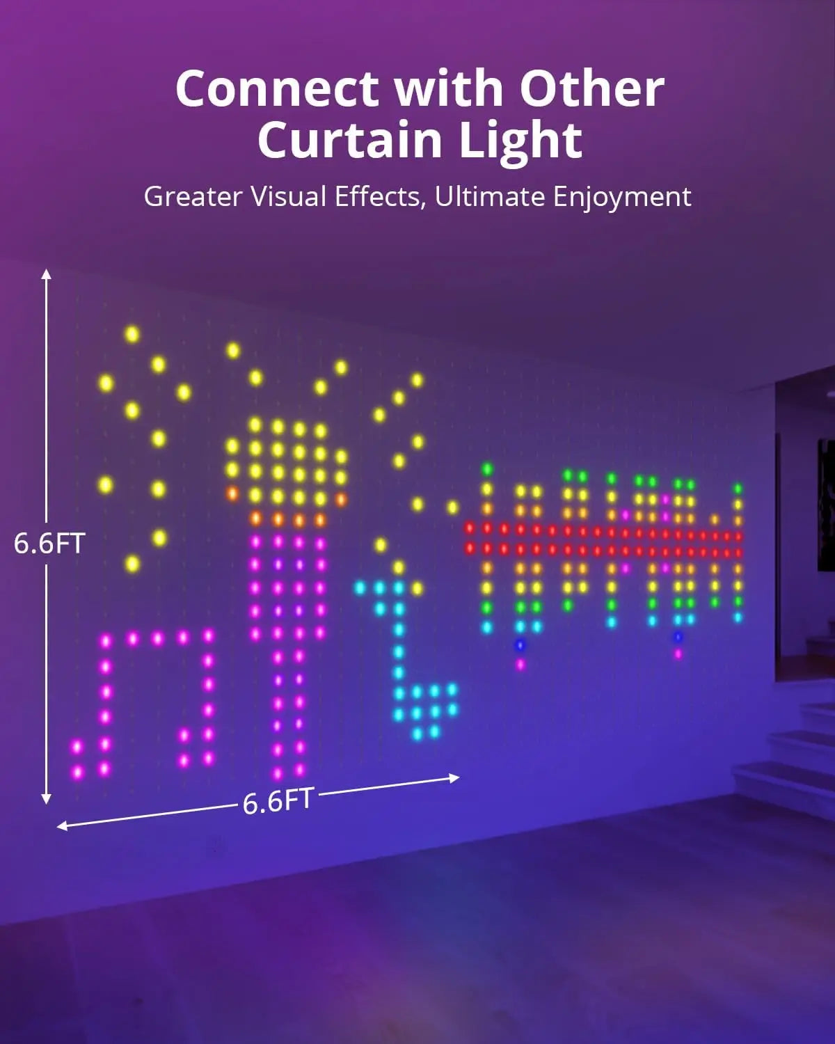 Tenda luminosa a LED intelligente MIMIRG - Magia del colore controllata tramite APP