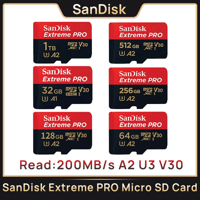 SanDisk Extreme PRO Micro SD Card 200MB/s for 4K Video