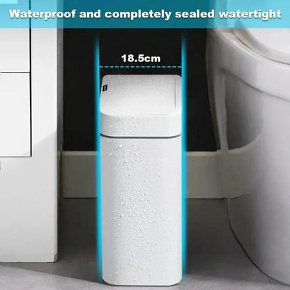 Smart Bathroom Trash Can with Automatic Bagging