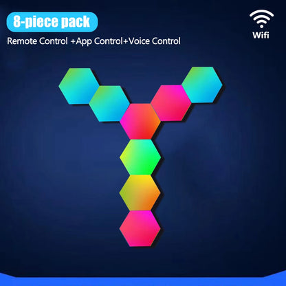 Smart RGB Hexagonal Lamp with Remote Control