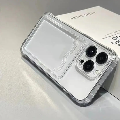 Shockproof Clear Phone Case with Card Pocket
