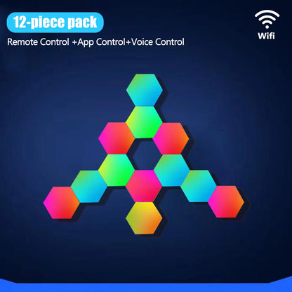 Smart RGB Hexagonal Lamp with Remote Control