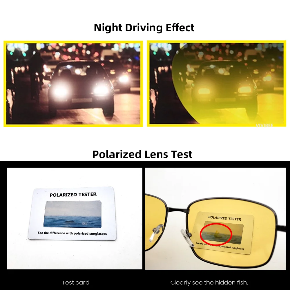 VIVIBEE Night Vision Glasses - Polarized UV400 Driving