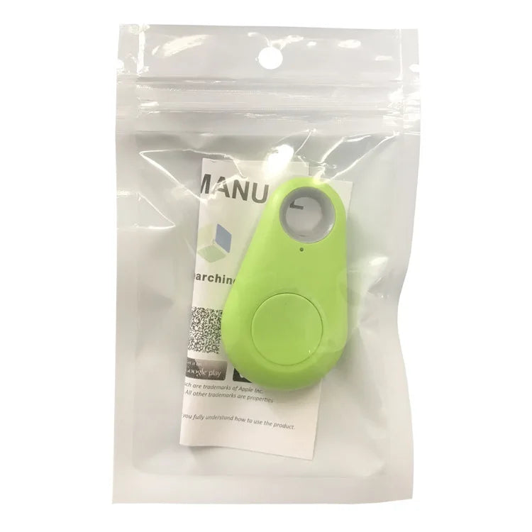 The Seamopar Mini GPS Tracker—Compact Anti-Lost Bluetooth Key Finder is snugly packed in a transparent ziplock bag, featuring a small hole for easy keyring attachment. The package includes a QR code for quick setup and anti-theft alerts, ensuring your keys are always secure and locatable.