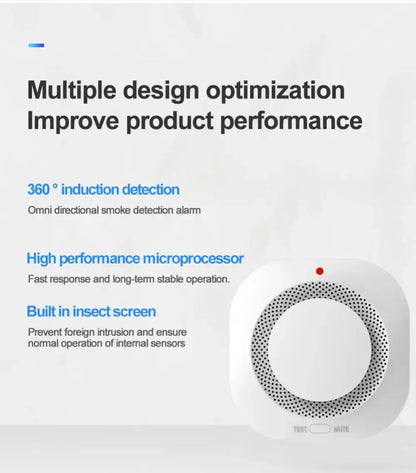 Haozee Smart Zigbee/WiFi Smoke Detector with APP Alerts (Détecteur de fumée intelligent Zigbee/WiFi avec alertes APP)