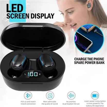 Auricolare Bluetooth wireless E7S originale con display LED