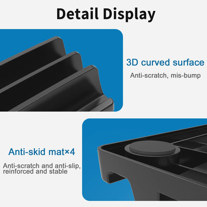 Universal Vertical Laptop Stand - 3 Slot Desk Organizer