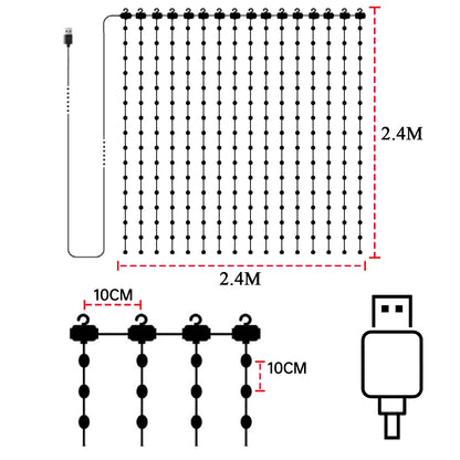 Tenda luminosa a LED intelligente MIMIRG - Magia del colore controllata tramite APP
