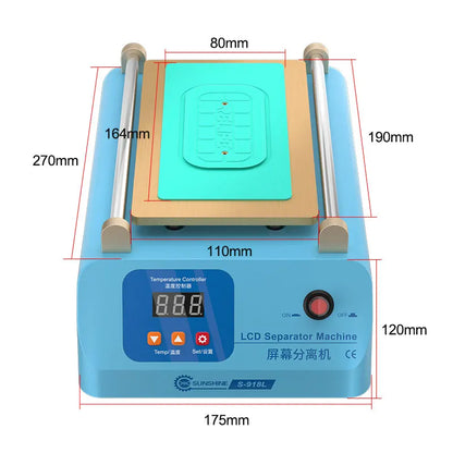 SUNSHINE S-918L LCD-skjermseparator med supersug
