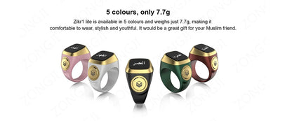 ZONGJI Smart Tasbih Ring - Track Prayers & Steps