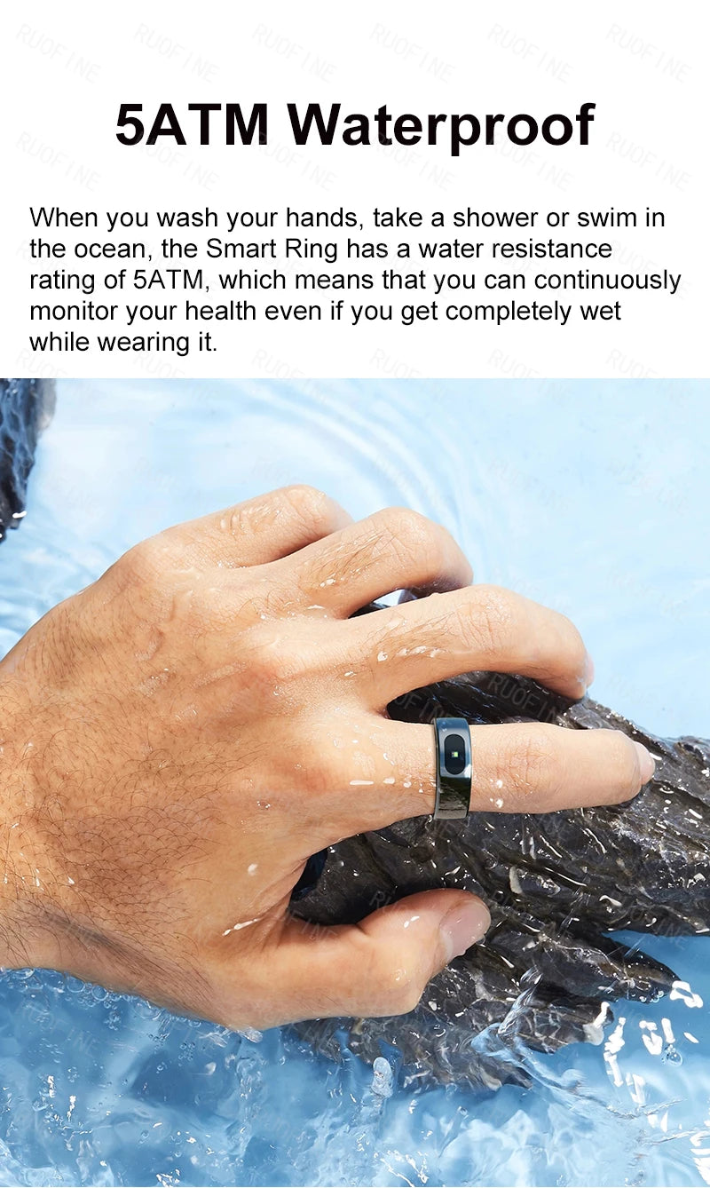 RUOFINE Smart Ring R08 - Bluetooth Blood Pressure Tracker