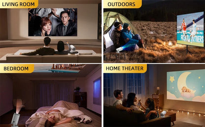 2025 New Android Smart Mini Projector 4K for Home Theater