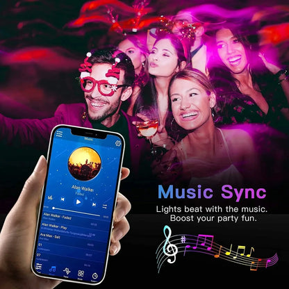 Smart RGB LED-stripelys med Bluetooth-appkontroll